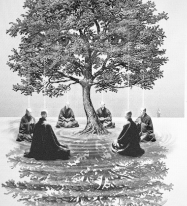 Six Transcendent Perfections, 2025: 1C Lithograph; Rives BFK 21"X15", image 16"X 10.5"; Edition 25